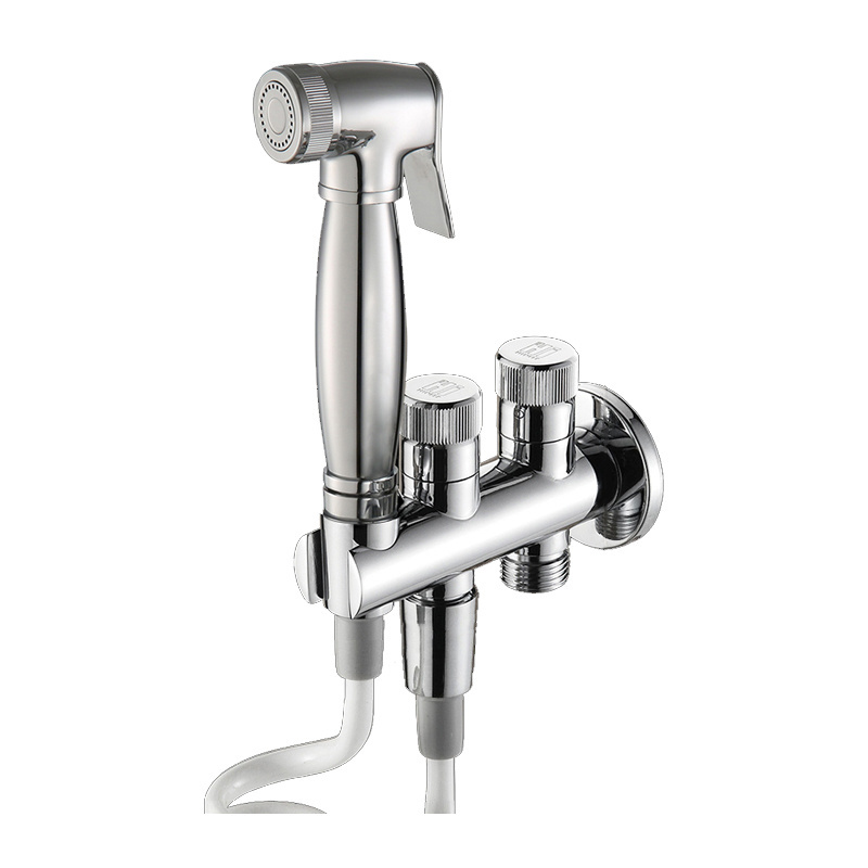 HIDEEP Bidet Spray Gun Set Chrome Plated Brass Body Bathroom Toilet Washing Faucet