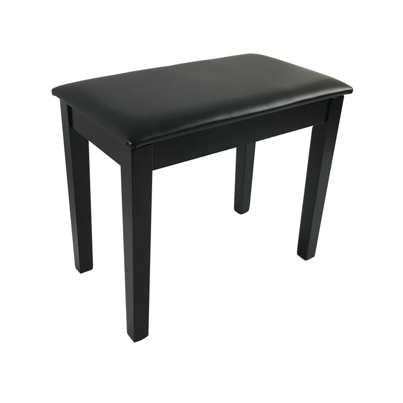 black padded wooden leather rubber piano bench double seats piano stool chair for educational