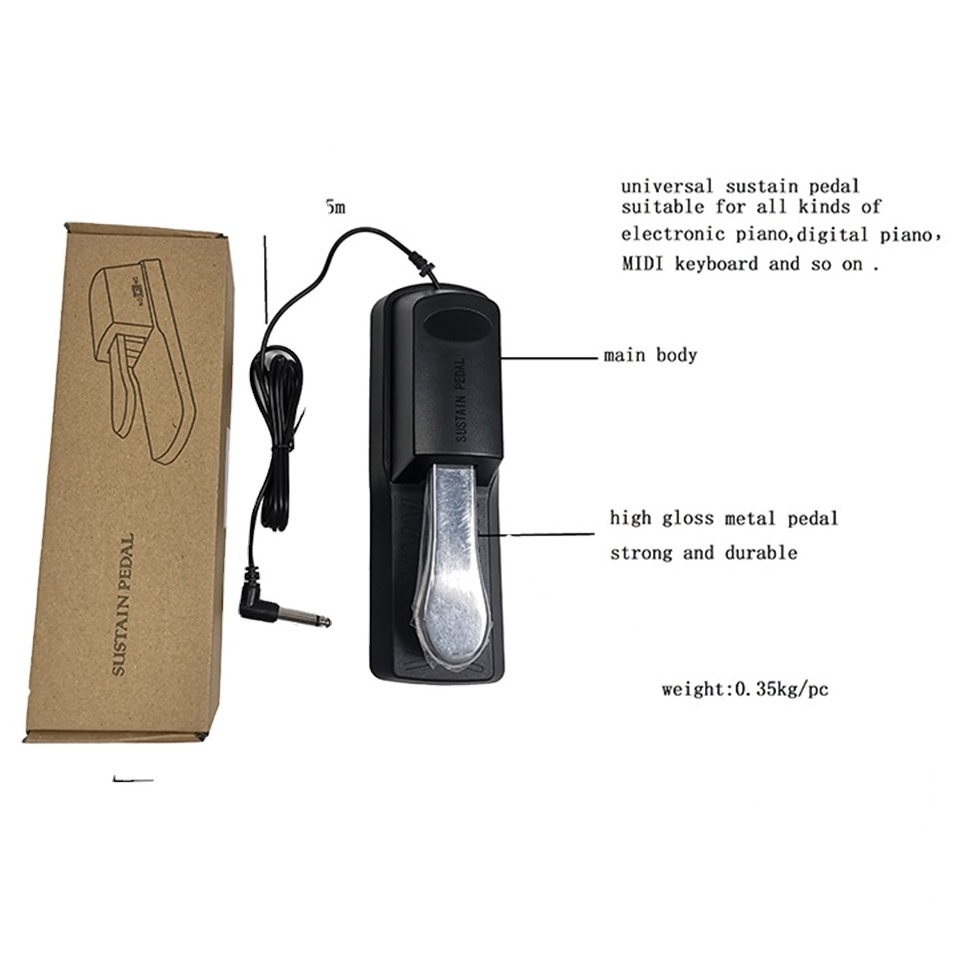 Factory Price Good Quality Digital Piano Sustain Foot Pedal Portable Electric Keyboard Piano Sustain Pedal