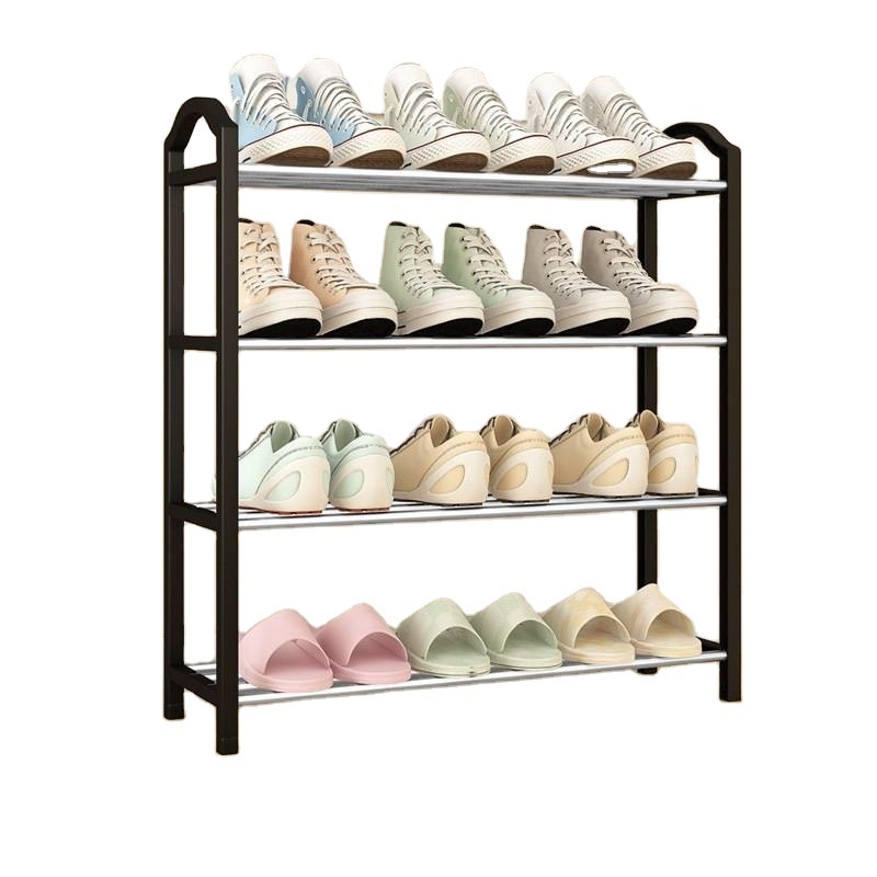 Hot Selling Simple Minimalist Metal Shoe Rack Economy Modern Small Shoe Rack for Bedroom Dorm