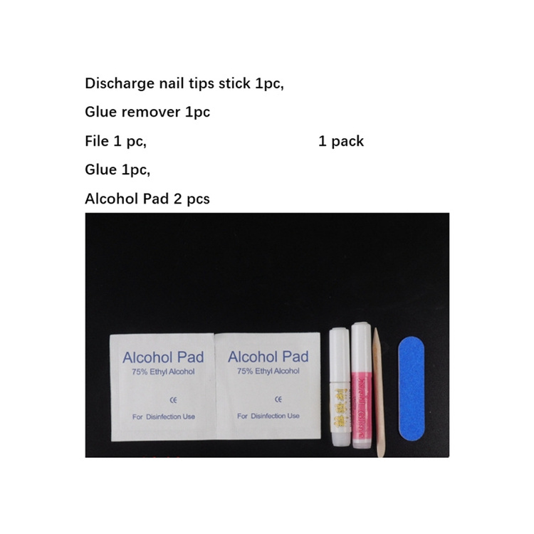 Oem Discharge Glue Removernail Tips Stick Remover Alcohol Pad File Glue Jelly Tape Set For Manicure Cleanser Nail Remover Tools