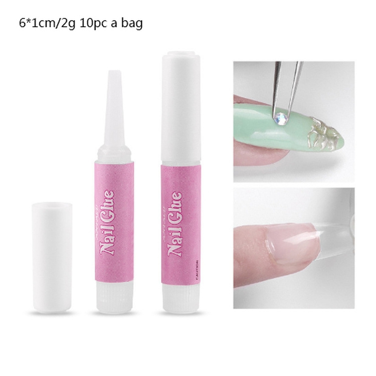 Manufacturer Top Quality False Nail Tips Decoration 2g Professional Brush On Nail Glue