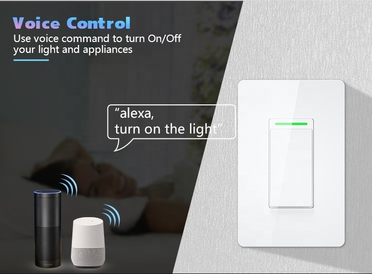 Milfra MFA04 Smart 3way Wall Switch Wifi Mutual Control Switch button smart in wall light switch IN All Departments