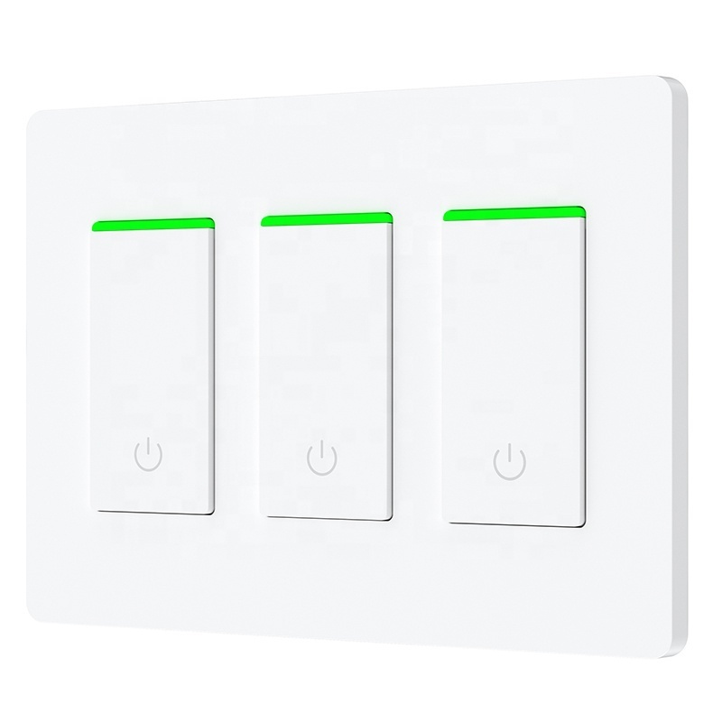 High Quality Panama Wifi Controlled Power Smart Home White Wall Light Switch Kinetic Electric Switch Smart Zigbee Light Switch