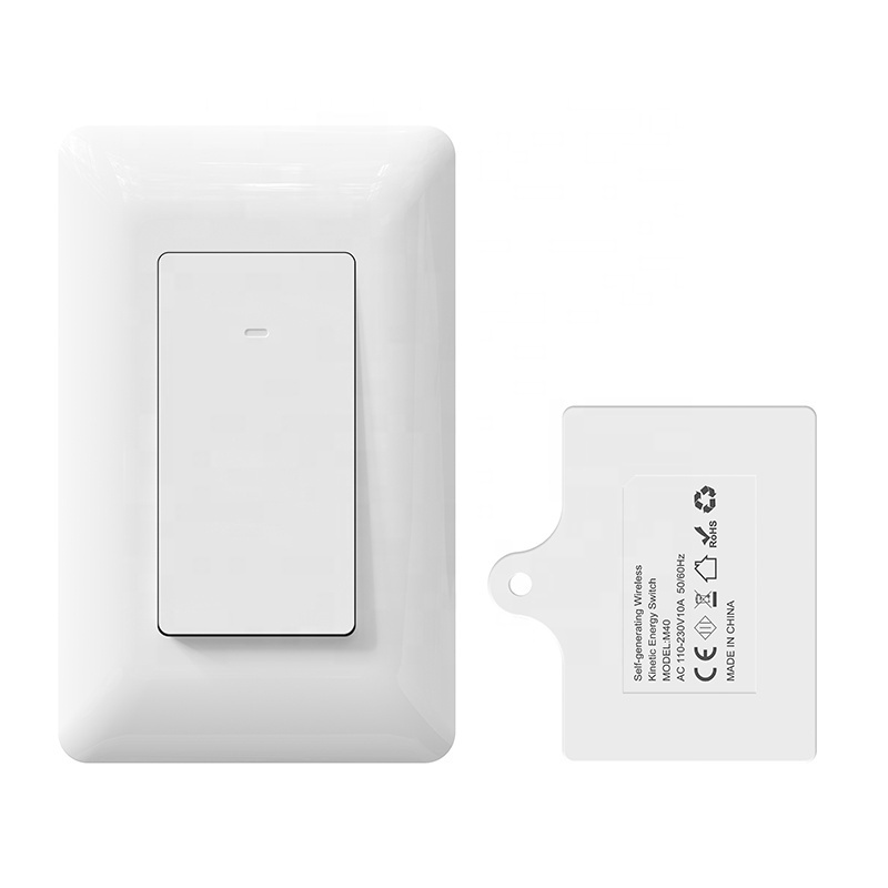 Self-Powered  (No Battery Required) Wireless Light Switch and Receiver Kit Wall Switch WiFi Remote Control Lighting Switch