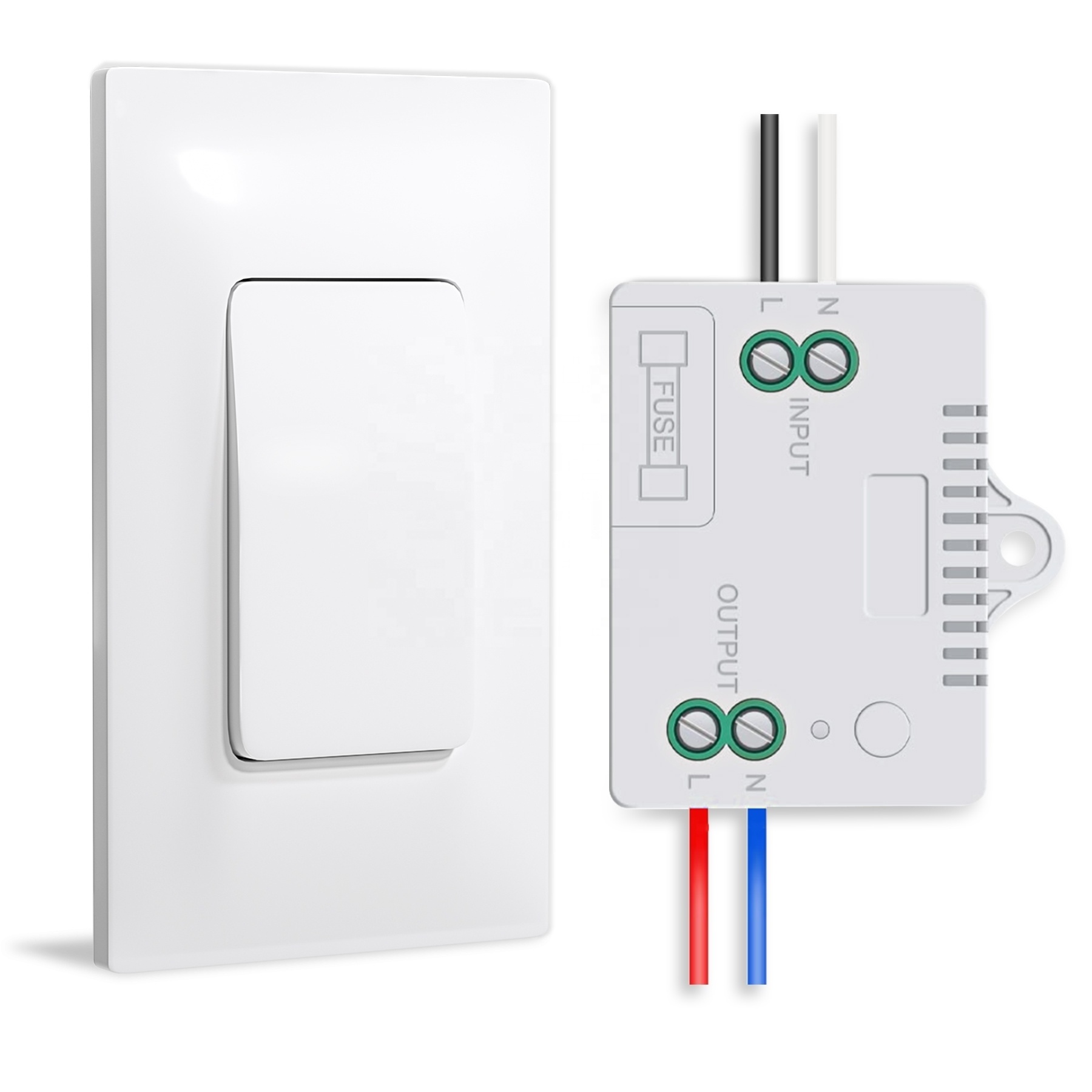 Self-Powered  (No Battery Required) Wireless Light Switch and Receiver Kit Wireless Kinetic Energy Switch RF433 Receiver