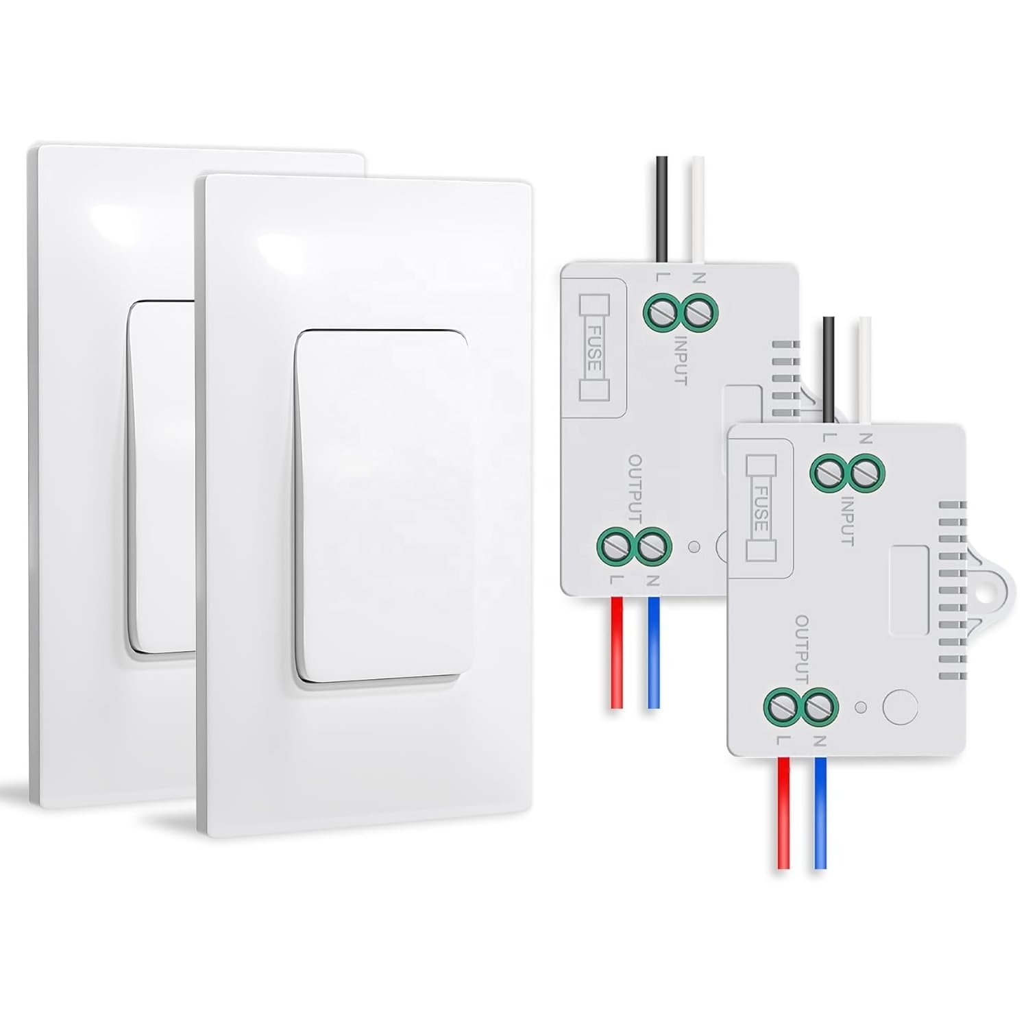 Self-Powered  (No Battery Required) Wireless Light Switch and Receiver Kit Wireless Kinetic Energy Switch RF433 Receiver