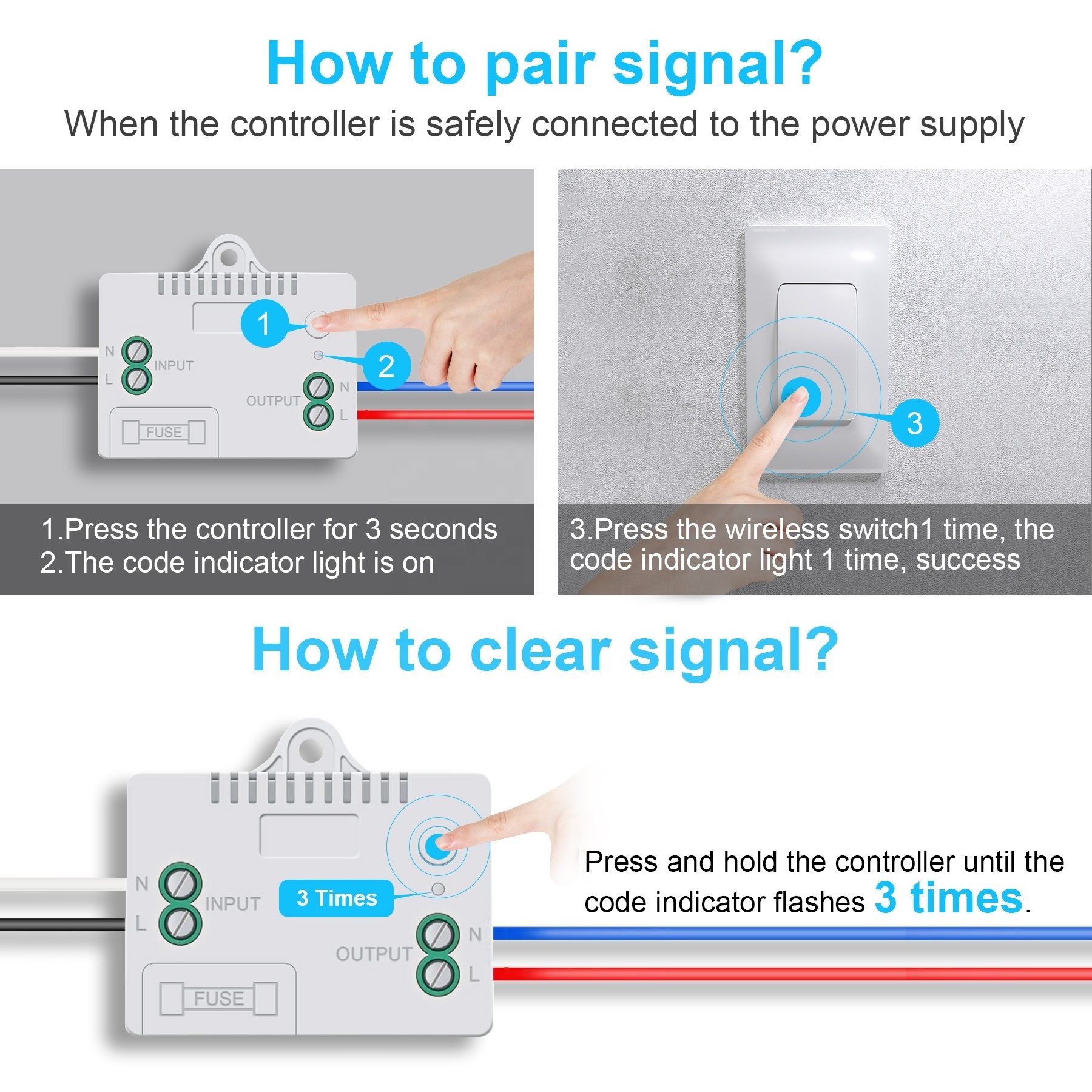 Self-Powered  (No Battery Required) Wireless Light Switch and Receiver Kit Wireless Kinetic Energy Switch RF433 Receiver