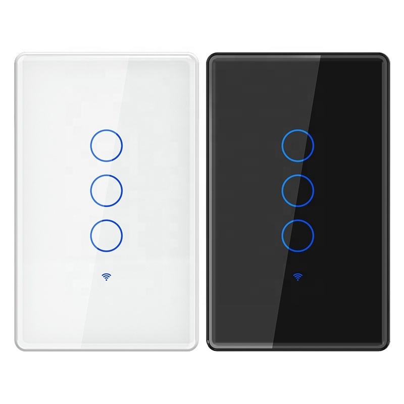 Smart Life Tuya APP Control Glass Panel Touch Screen Light Switch Interruptor inteligente Wireless Smart Wifi Touch Wall Switch