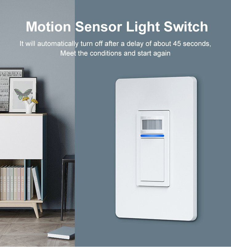 Factory Supply FCC ETL Certification Tuya Smart Home Wifi Motion Switch motion sensor light switch Pir Occupancy Sensor switch