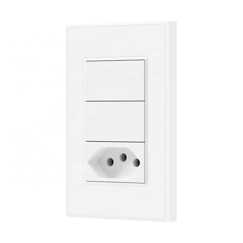 Brazil 2 gang WiFi Smart switch and socket Interruptor Tomada Inteligente Tuya Wifi Home Wall Plugs And Switch