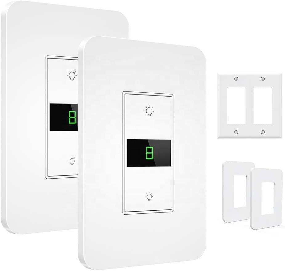 Smart Life/Tuya App Control 3 way Mutual control dimmer smart switch tuya light WiFi smart dimmer switch Neutral Wire Required