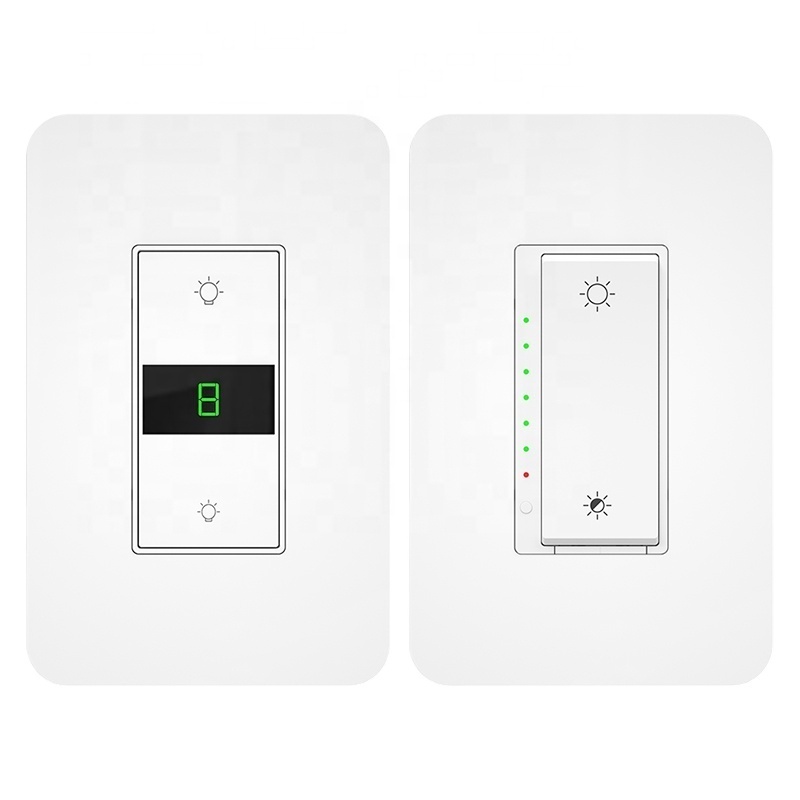 Milfra 15A 3 Way Smart Life/Home App Voice Remote Control wifi dimmer switch TRIAC smart tuya dimmer switch for led lights