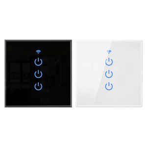 UK/EU Touch glass wifi wall switch Touch Light Switch, WiFi Alexa Light Switch, Timer Smart Switch Work with