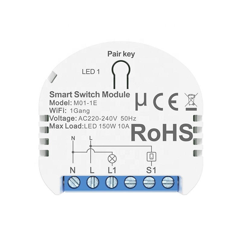 M01 10A 1500W 220v-240V 2 gang WiFi  Switch Module WiFi Smart Switch Module With Energy Monitoring