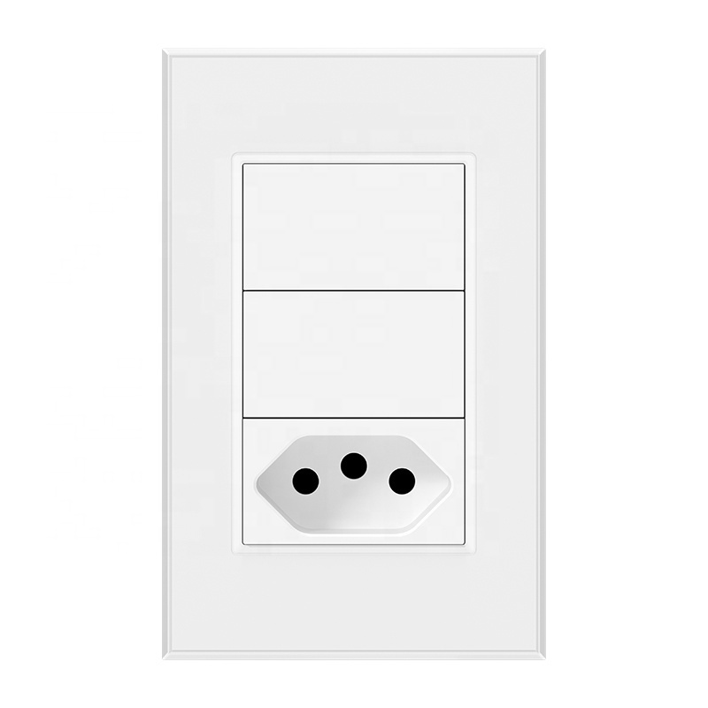 Brazil 2 gang WiFi Smart switch and socket Interruptor Tomada Inteligente Tuya Wifi Home Wall Plugs And Switch