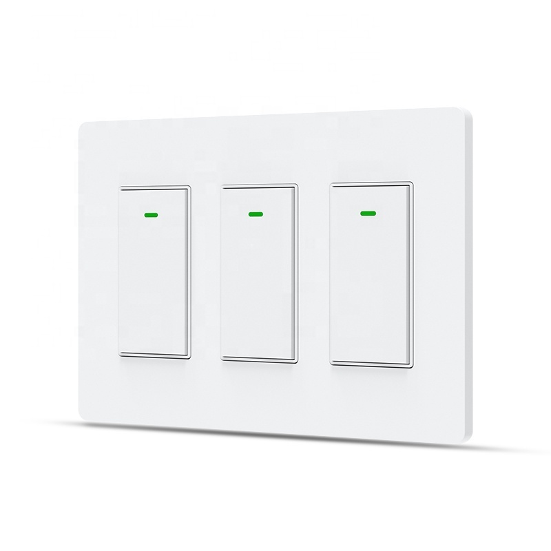 IOT App remote control kinetic switches 3 way 3 gang wall switch smart home WiFi wall switch