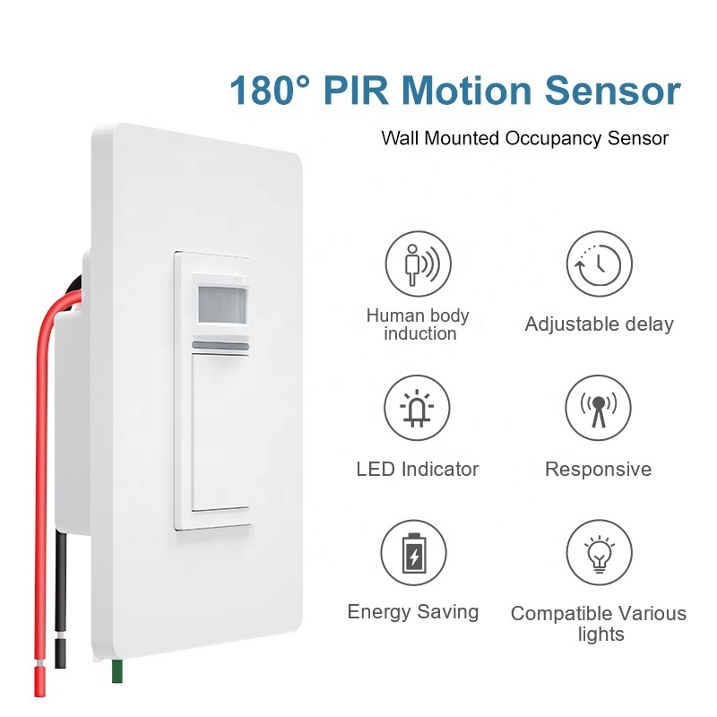 Milfra ETL Certification Tuya Smart Home Wifi Motion Switch motion sensor light switch 3 Way Pir Occupancy Sensor switch