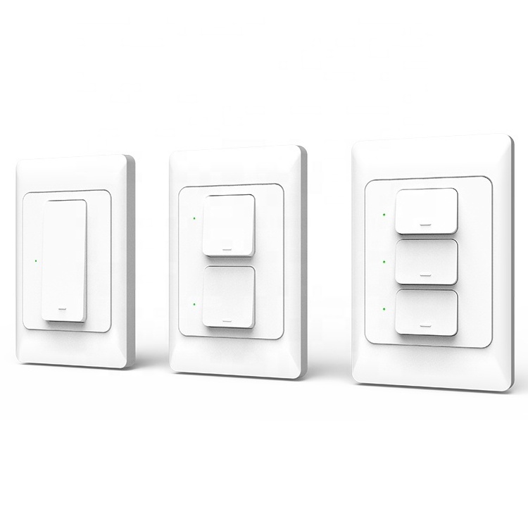 BK chip 3 gang tuya Zigbee smart home lighting control wall switch Zibee 3.0 switch no neutral no capacitor zigbee smart switch