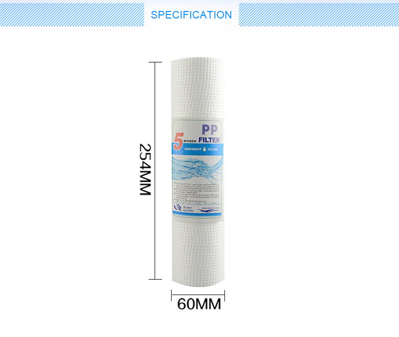 10 Inch 1 Micron Pp Cotton Cartridge Water Filter