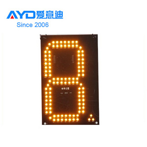 Small Size Cheap Price 8inch Yellow Color LED Digit Number Display RF Remote Control LED Price Changer Display