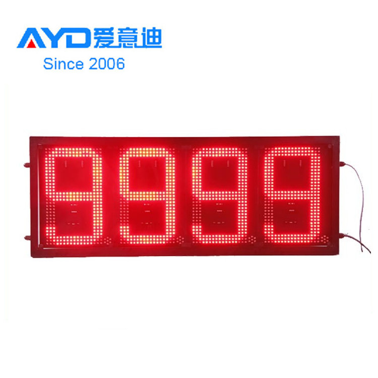 REGULAR Red 7 Segment LED Display Electronics Scoreboard Wireless Gas Station led Price Sign Screen 18 Inch