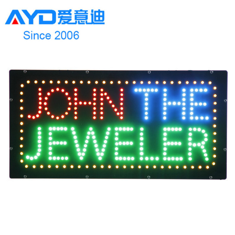 Wholesale Factory Price Acrylic LED Open Closed Sign Display Flashing Shop Window Indoor LED Advertising Sign