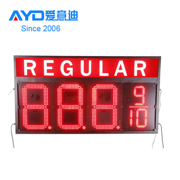 big sale US Regular Gas Station LED Price Changers sign 7 Segment LED Display Screen Panel for Outdoor