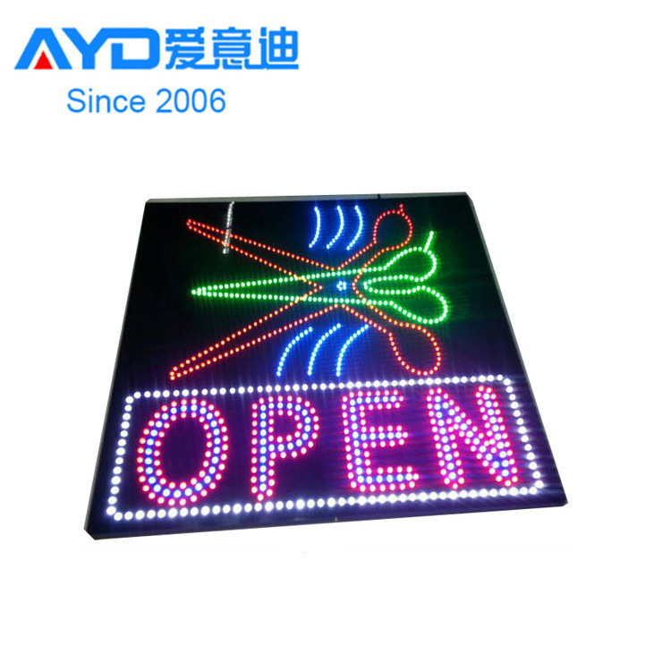 Electronic LED Business Sign Flash LED Open Sign Indoor Hair Salon Shop LED Window Sign