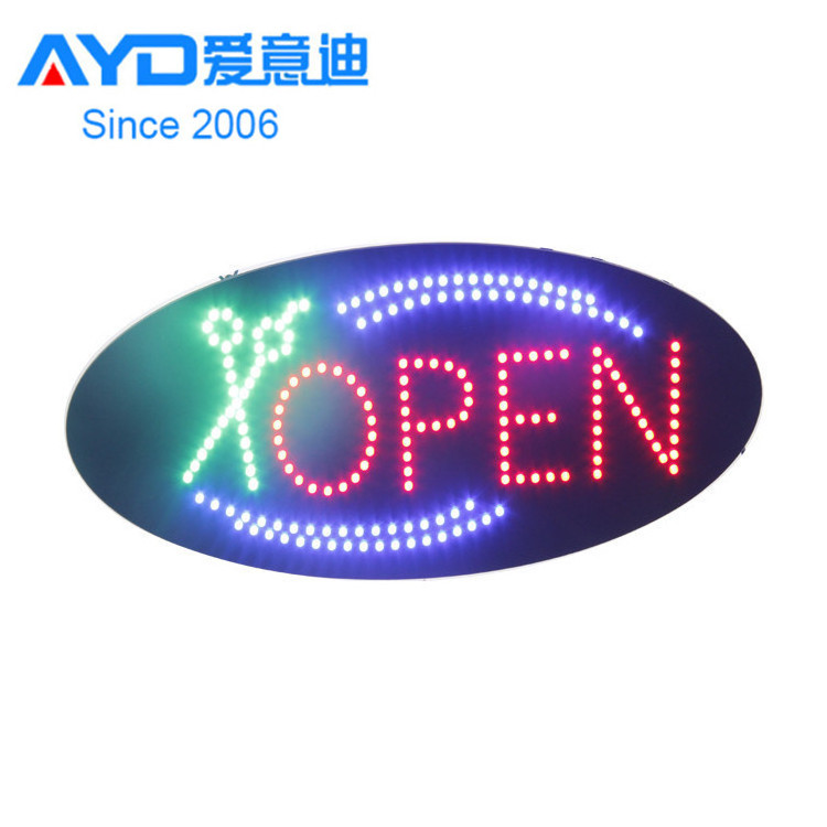 Electronic LED Business Sign Flash LED Open Sign Indoor Hair Salon Shop LED Window Sign