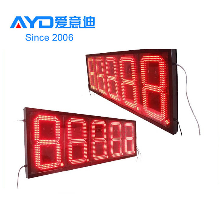 Cheap 8 Inch 8888 8889/10 Custom Double Side Gas Station LED Price Sign 7 Segment LED Display