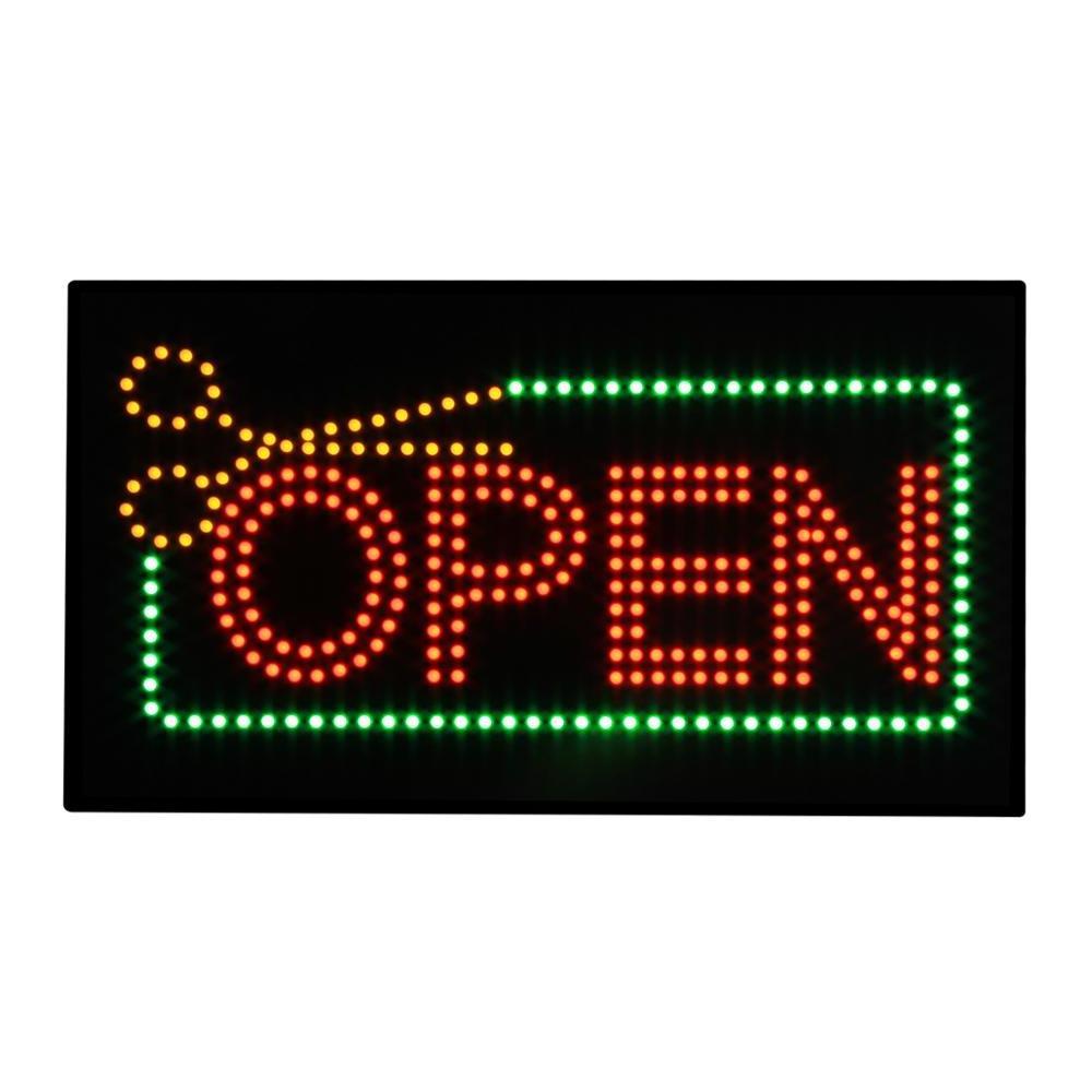 Ultra Bright Hanging Led Barber Shop Hair Salon Hair Cut Open Light Panel Sign Board Display for Business Shop Store Window