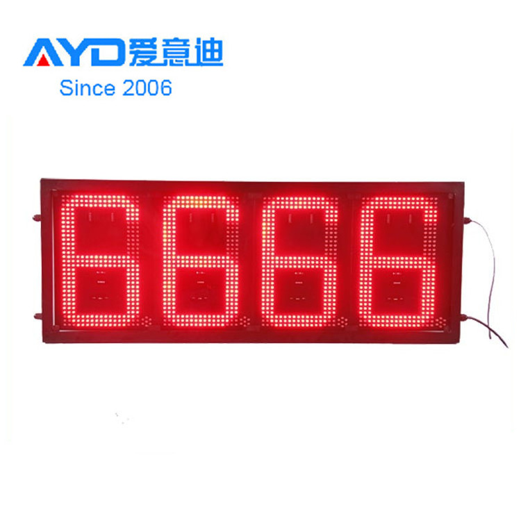 REGULAR Red 7 Segment LED Display Electronics Scoreboard Wireless Gas Station led Price Sign Screen 18 Inch