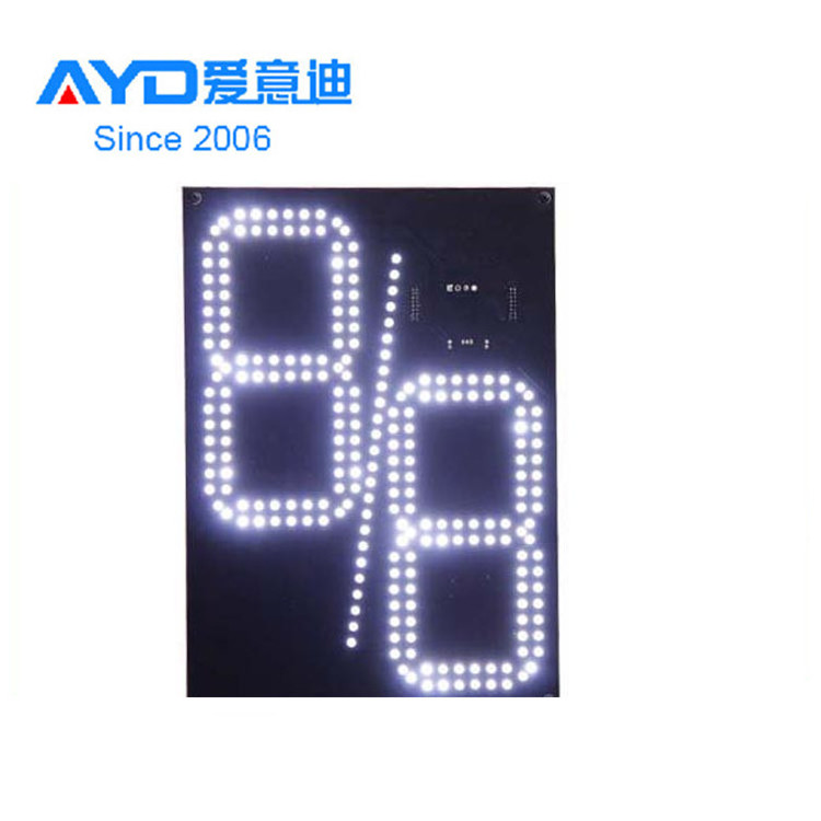 12inch White Color Electronic RF Remote Control LED Petrol Price Changer Sign Display