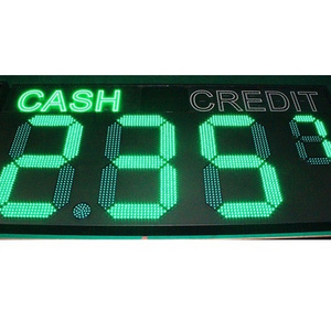 Large 7 Segment Cash Credit  Sign Led Fuel Price Display and Gasoline Led Price Station Board for 28inch 8889 price Panel