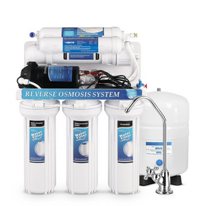 NSF Certified 50GPD/75GPD/100GPD 6 stage White Reverse Osmosis System with PH+ Alkaline Remineralization