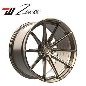 ZW Forged Monoblock Bronze 5x112 Alloy Rims 18/19/20/21 Inch Concave Racing Car Wheels for Audi A4 A6 A7 A8 RS6 RS7 Q5 Q7 Q8 BMW