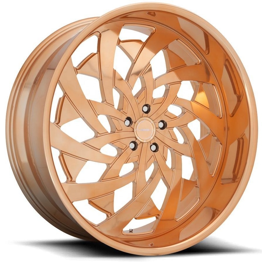 Custom Performance orange gold Forged Alloy Wheel 16/17/18/20/21/22/23 Inch 5X100 5X114.3 5X120 concave Passenger Car Rims