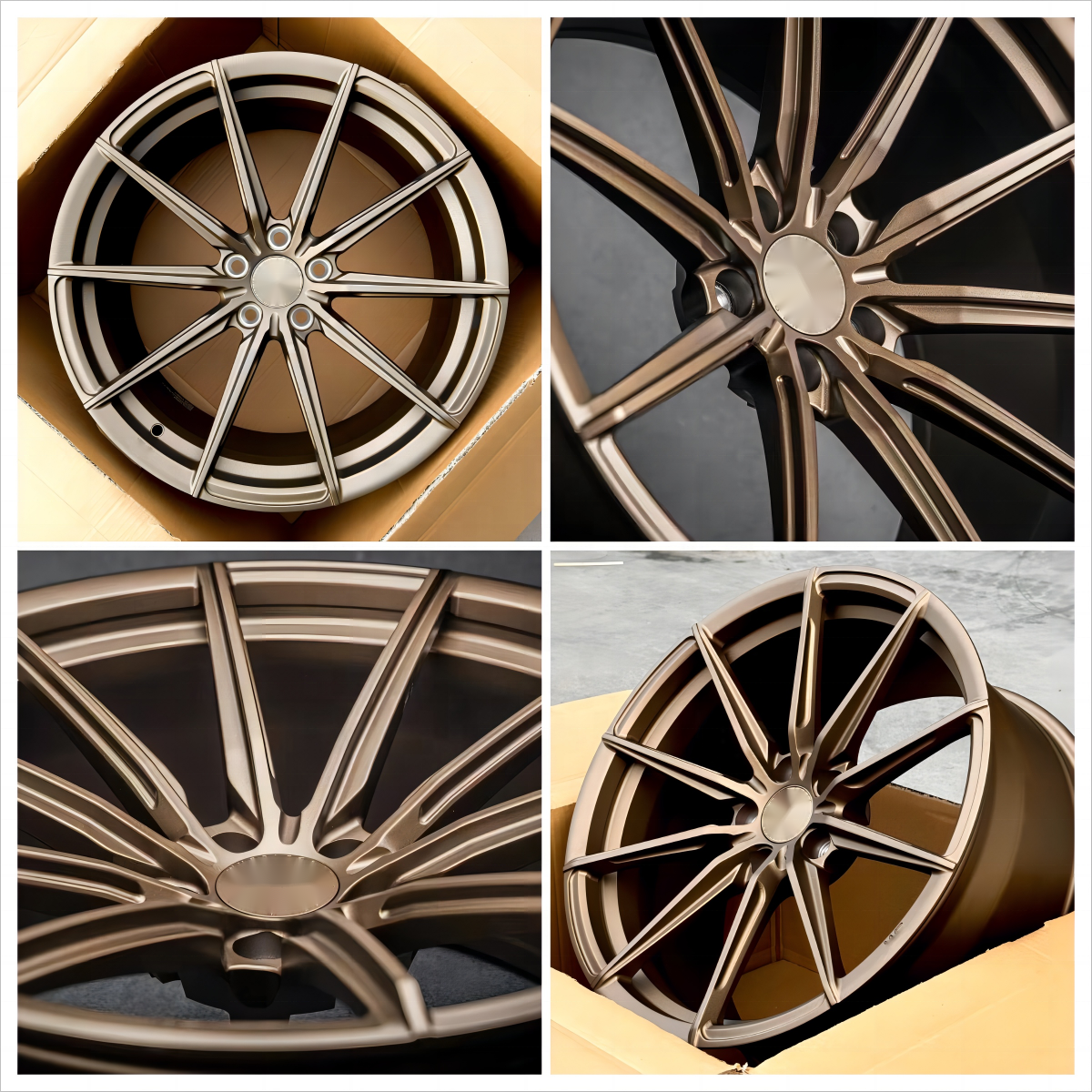 ZW Forged Monoblock Bronze 5x112 Alloy Rims 18/19/20/21 Inch Concave Racing Car Wheels for Audi A4 A6 A7 A8 RS6 RS7 Q5 Q7 Q8 BMW