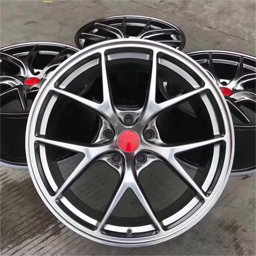 Custom Luxury 5x112 5x114.3 5x120 Replica BBS FI-R Forged Alloy Racing Car Wheel 5 Hole Silver Monoblock Passenger Car Wheel