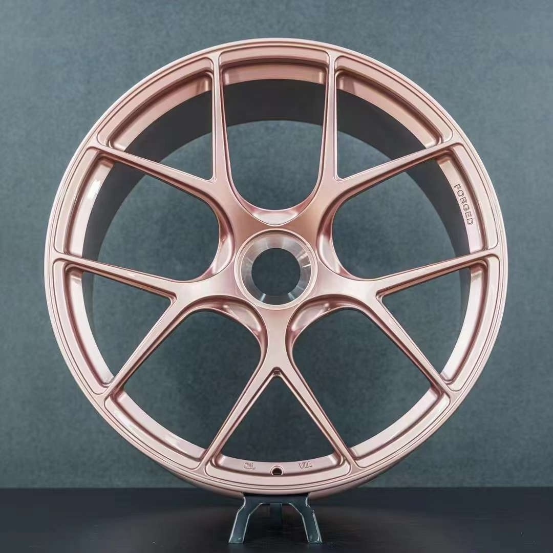 Custom Luxury 18/19/20/21 Inch Rose Gold Forged Wheels Racing Rim for Porsche Cayman GTS BMW M850i M4 E92 M3 Ford GT Ferrari 488