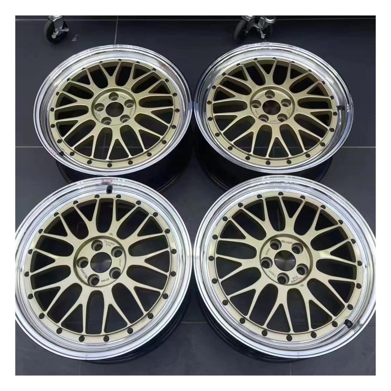 Hot Sale Popular Replica BBS LM 5x100 5x108 5x112 5x114.3 5x120 2 piece Forged Racing Car Rims 18 19 20 21 22 23 24 inch Wheel