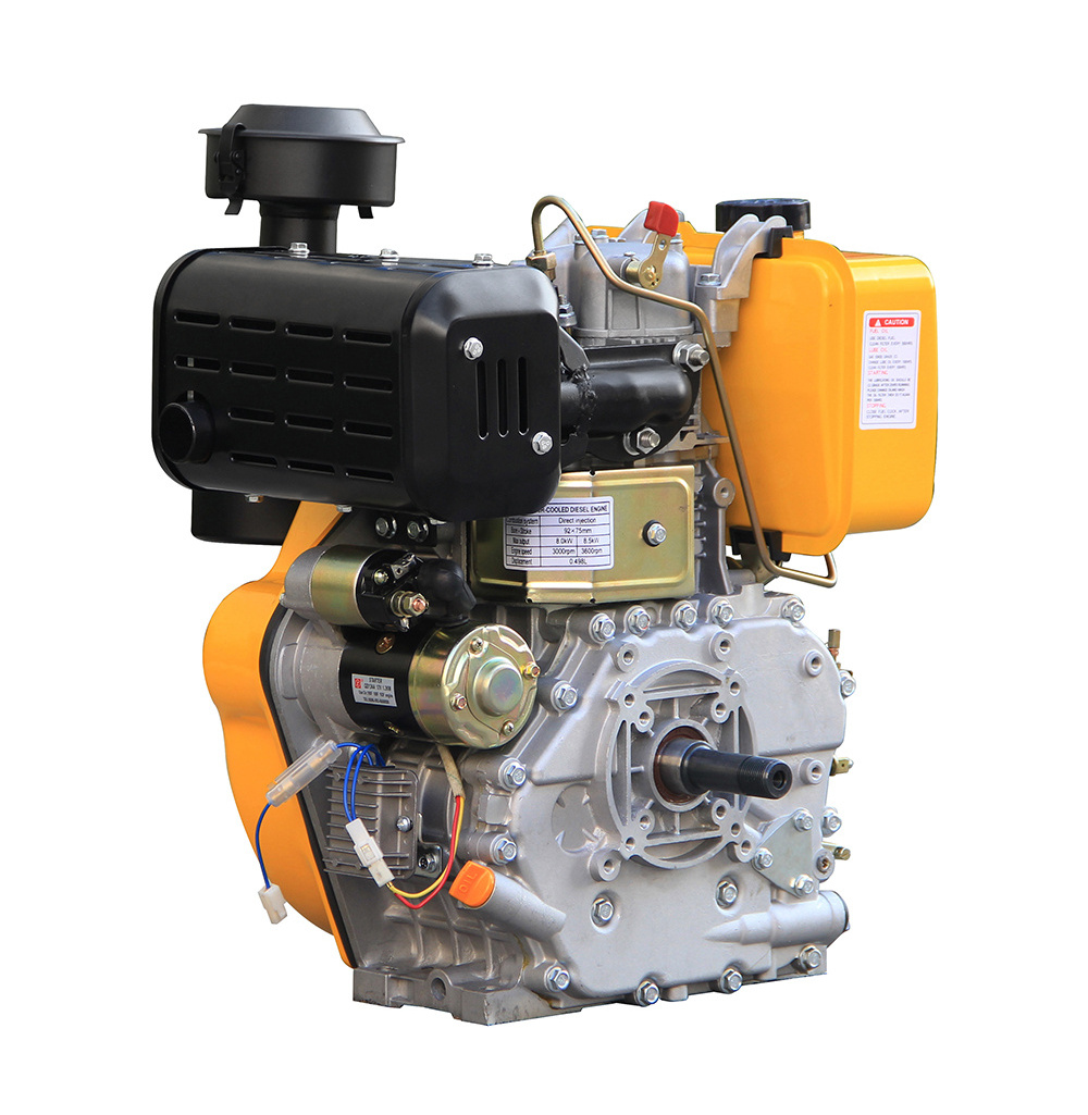 single cylinder air cooled electric start 13hp diesel engine