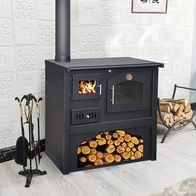 2024 Hot Sale Modern Design Heating Wood Burning Stove with Oven For Villa