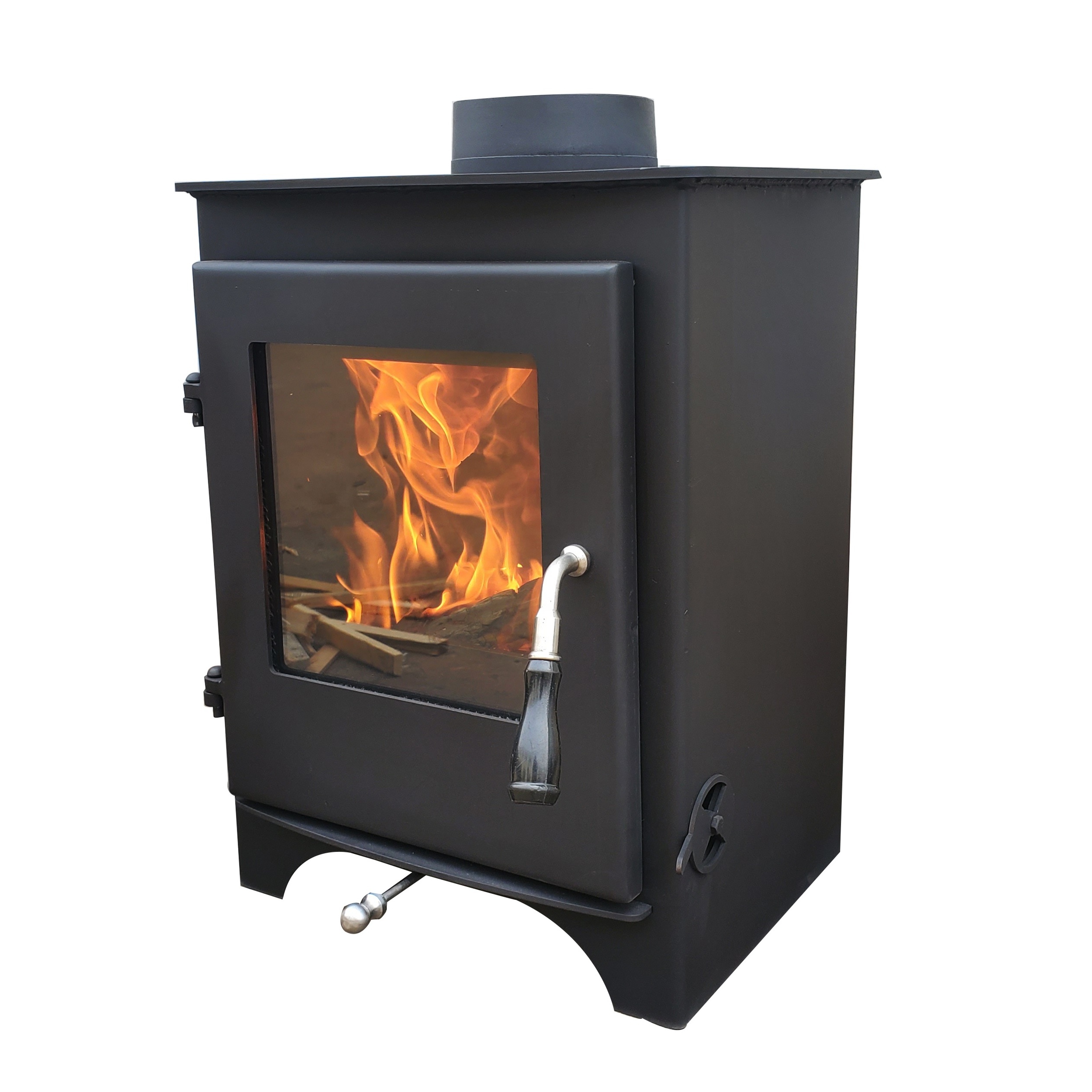 indoor freestanding small wood burn stove and fireplace