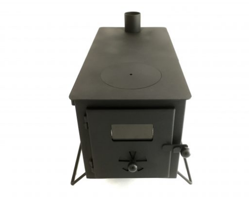 C-11 portable wood tent stove with water heater