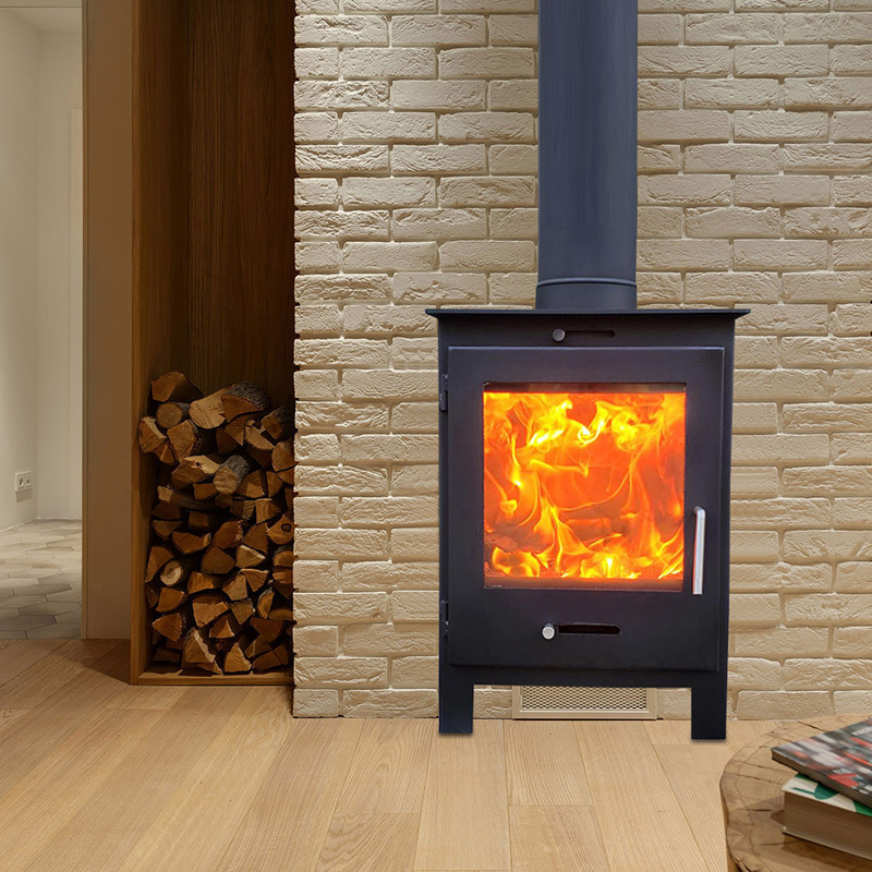 Modern Indoor Wood Burning High-Temperature Resistant Glass Cast Iron Wood Burning Stove