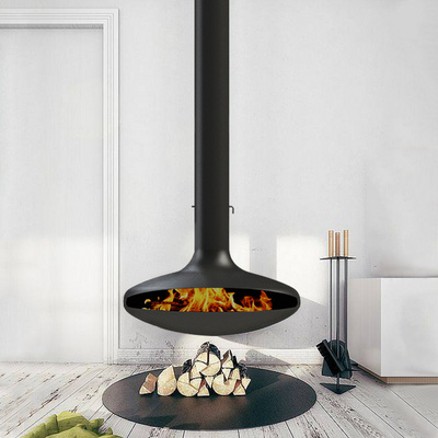 Hot Sale Indoor Hanging Fireplace Suspended Wood Burning Fireplace with Chimney