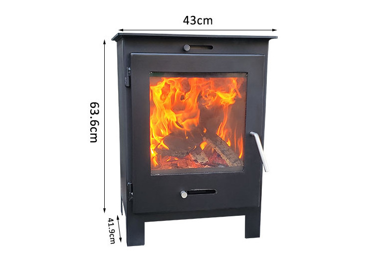 Modern Indoor Wood Burning High-Temperature Resistant Glass Cast Iron Wood Burning Stove