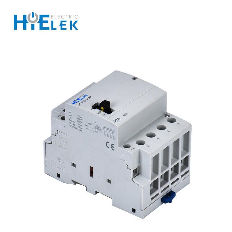 12V DC Contactor 48V, HiELEK 4 Pole manual Modular Contactor,AC Contactor magnetic starter